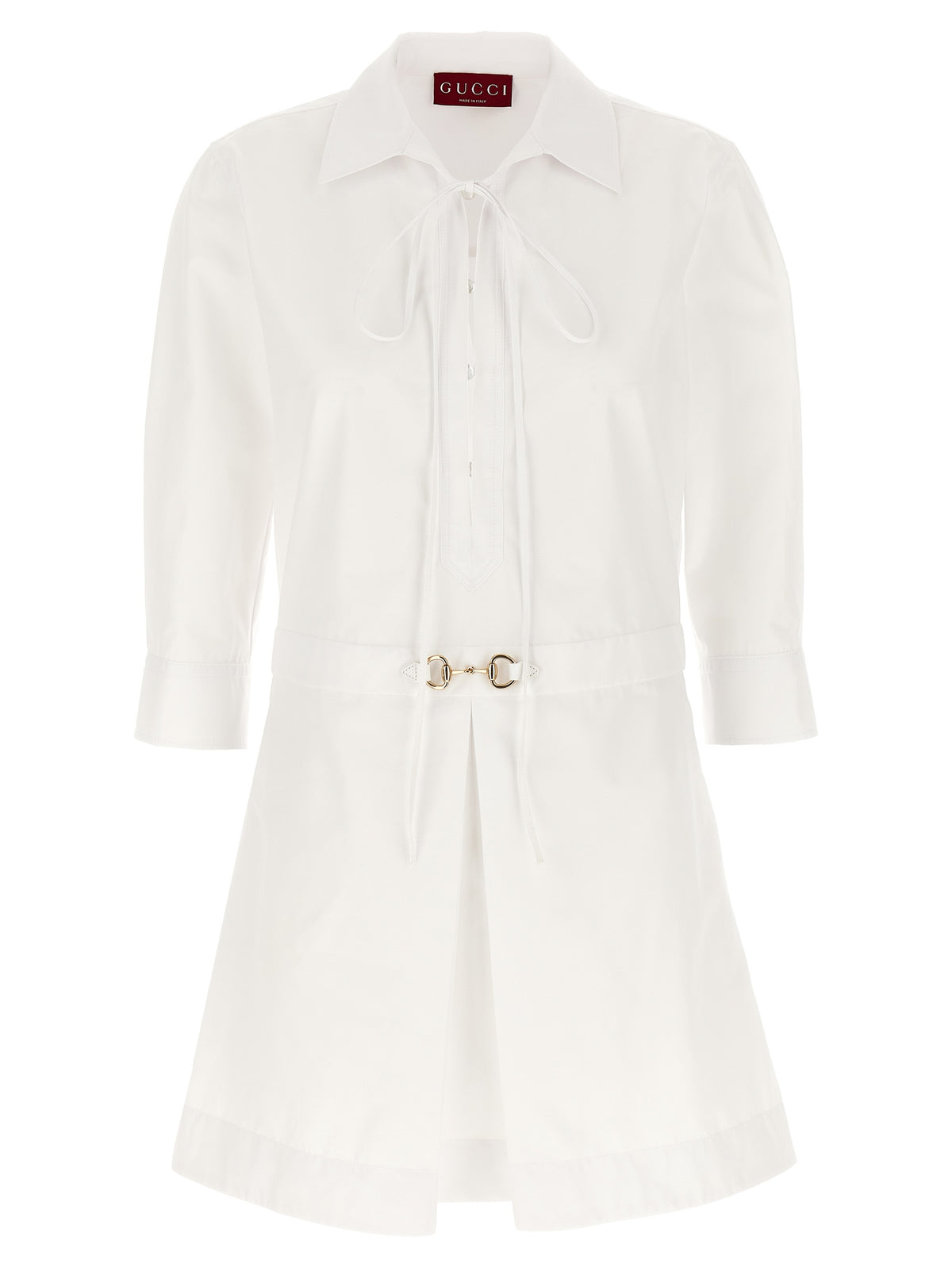 Gucci White Cotton Short Dress