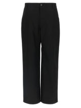 Pantalon décontracté en coton noir Gucci
