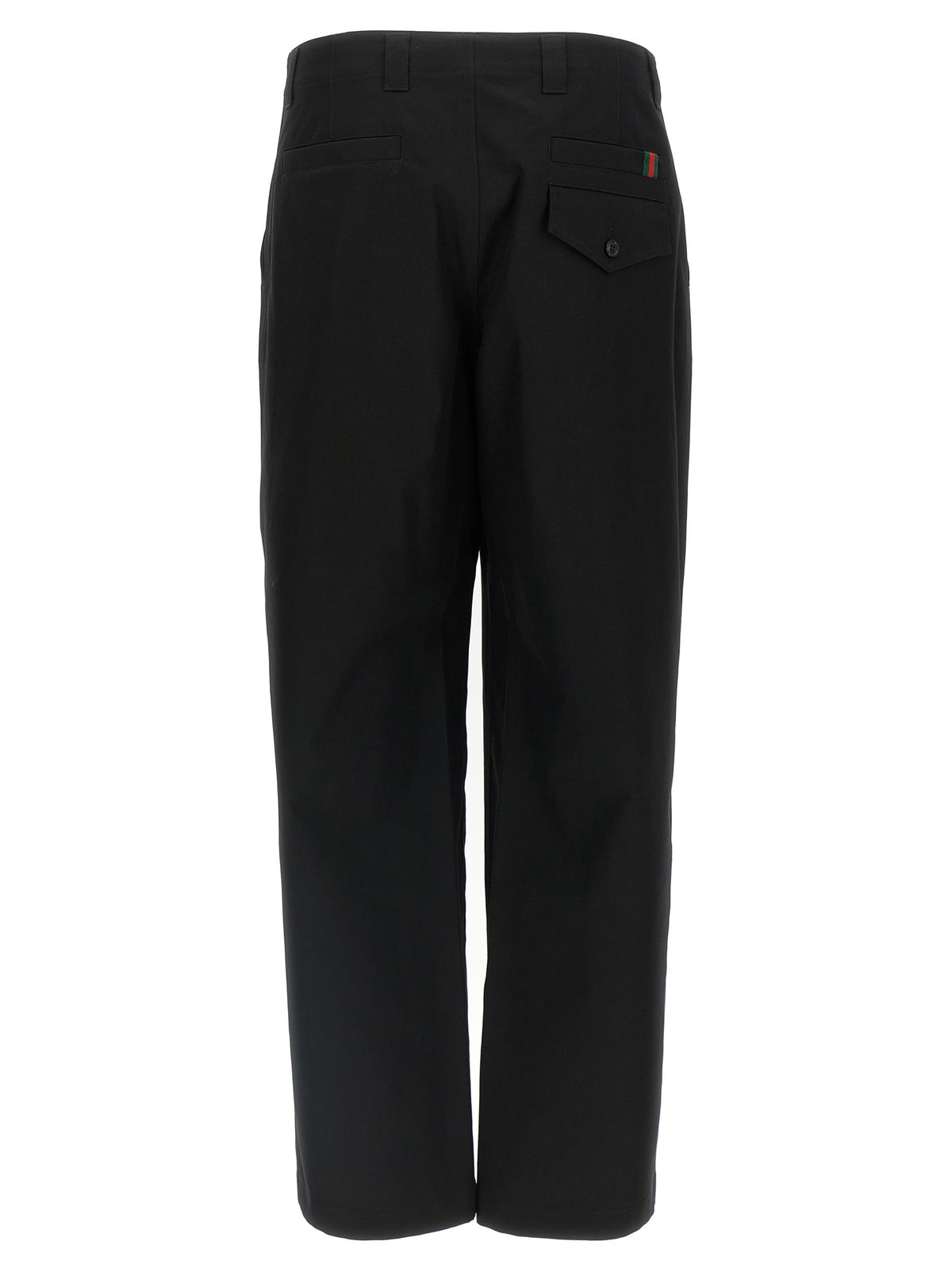 Pantalon décontracté en coton noir Gucci
