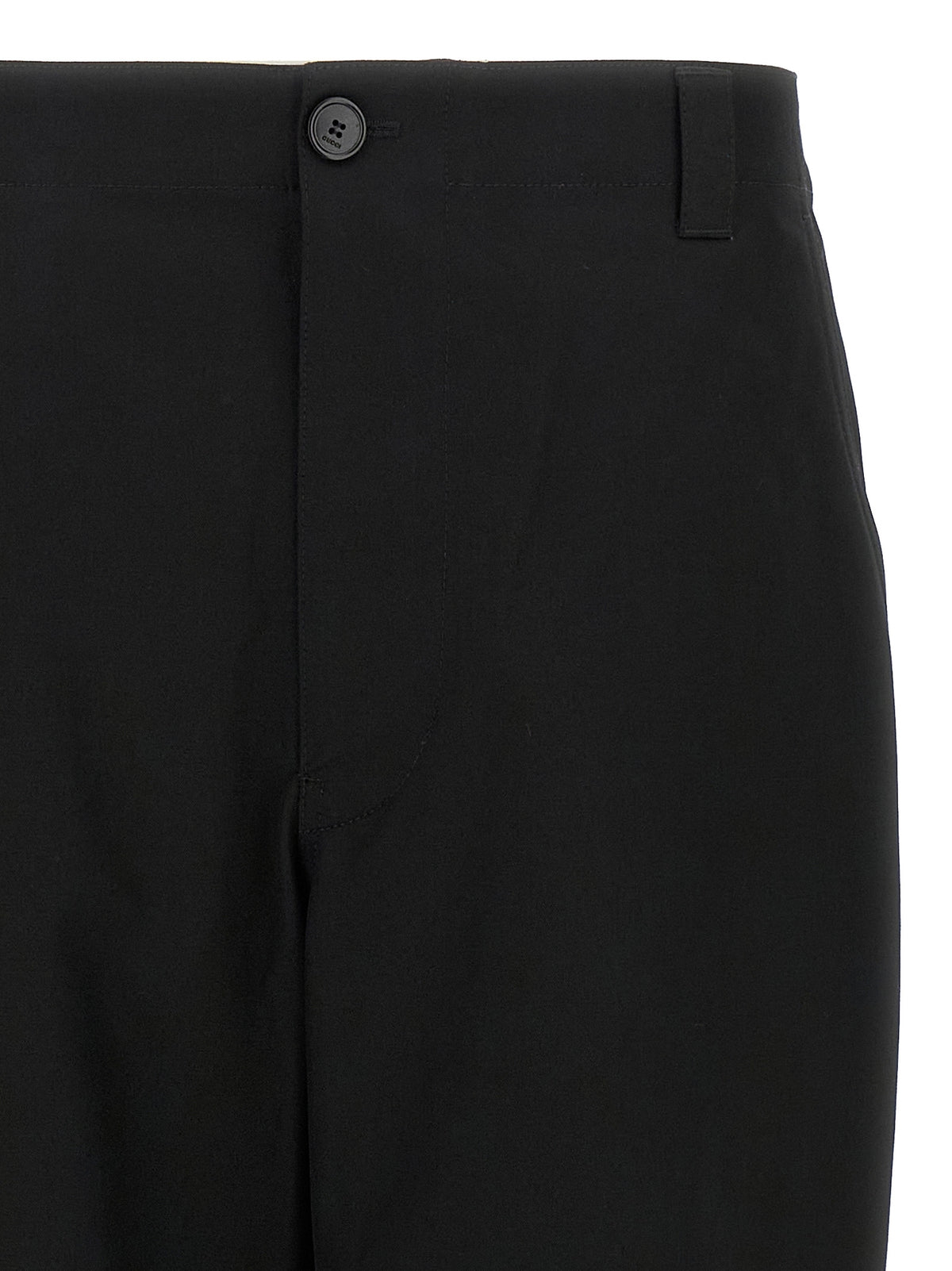 Pantalon décontracté en coton noir Gucci
