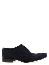 JULIAN Blue Suede Leather Oxfords And Derbies
