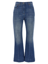 Valentino Garavani Blue Cotton Flared Jeans