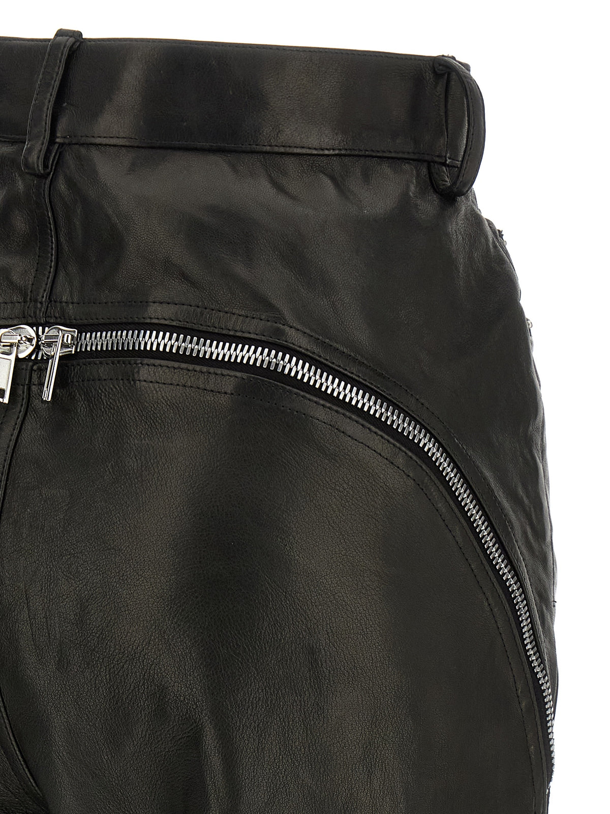 Rick Owens Black Leather Pants