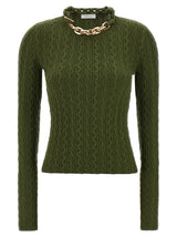 Paco Rabanne Bicolor Wool Cardigan