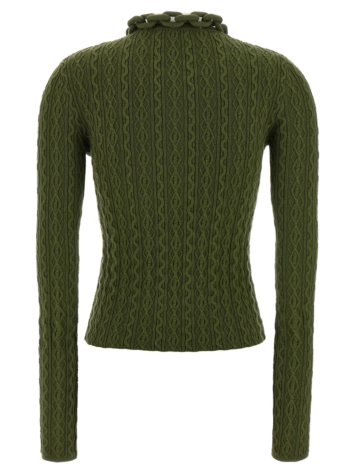 Paco Rabanne Bicolor Wool Cardigan