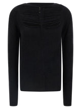 Rick Owens Black Wool Cardigan