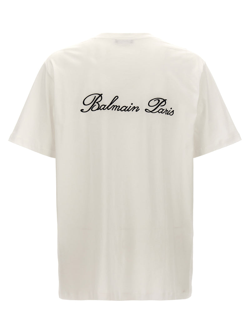 Balmain Bicolor Cotton T-Shirt - White/Black