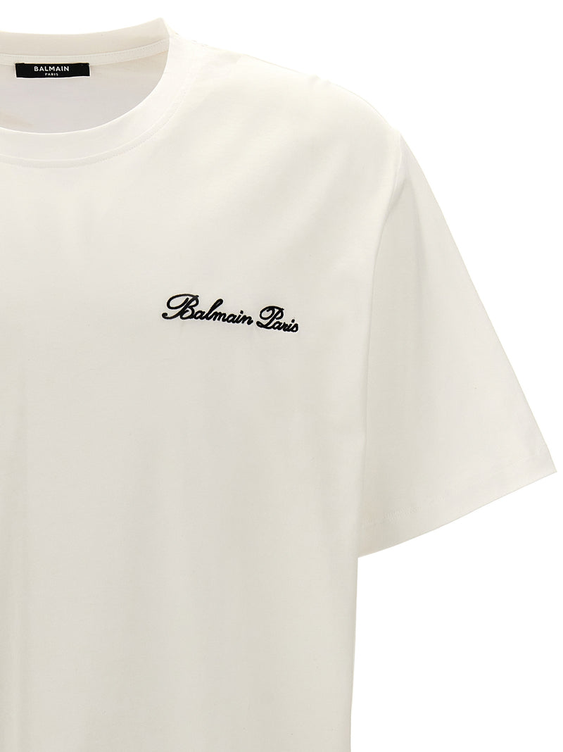 Balmain Bicolor Cotton T-Shirt - White/Black