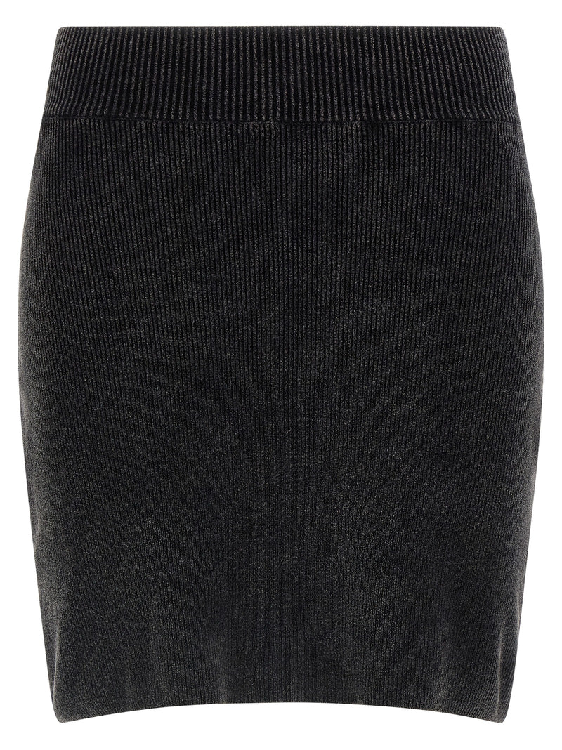 Alexander Wang Black Cotton Long Skirt