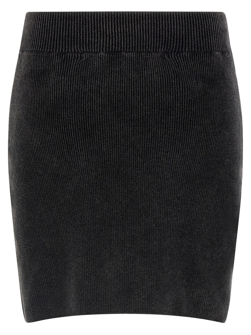 Alexander Wang Black Cotton Long Skirt