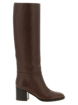 Gianvito Rossi Brown Calfskin Over The Knee