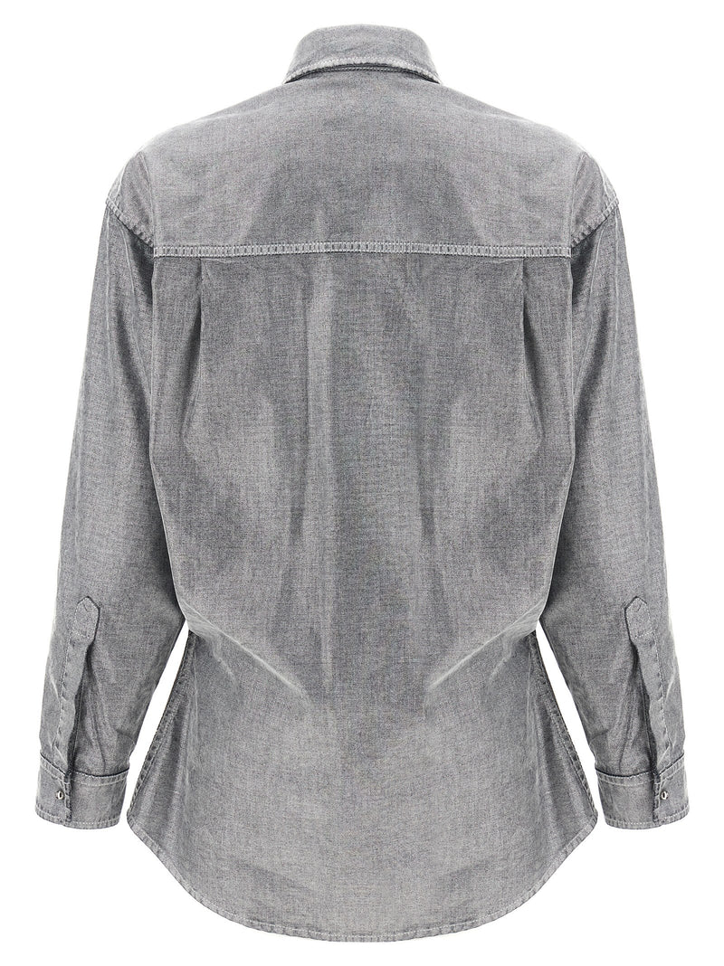 Darkpark Silver Cotton Blouse