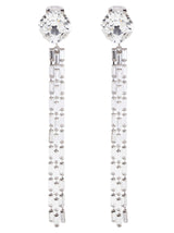 Boucles d'oreilles Alessandra Rich en verre argenté