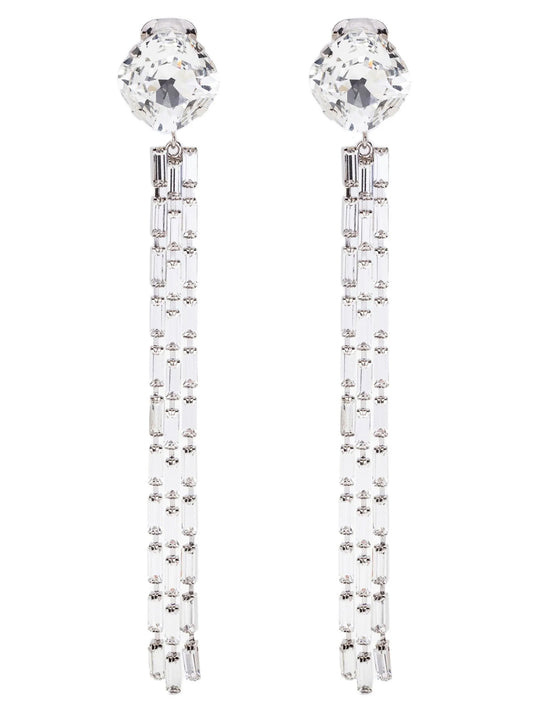 Boucles d'oreilles Alessandra Rich en verre argenté