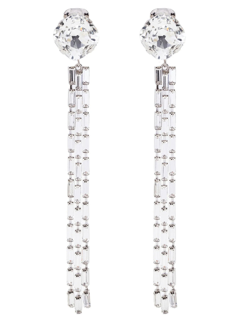 Boucles d'oreilles Alessandra Rich en verre argenté