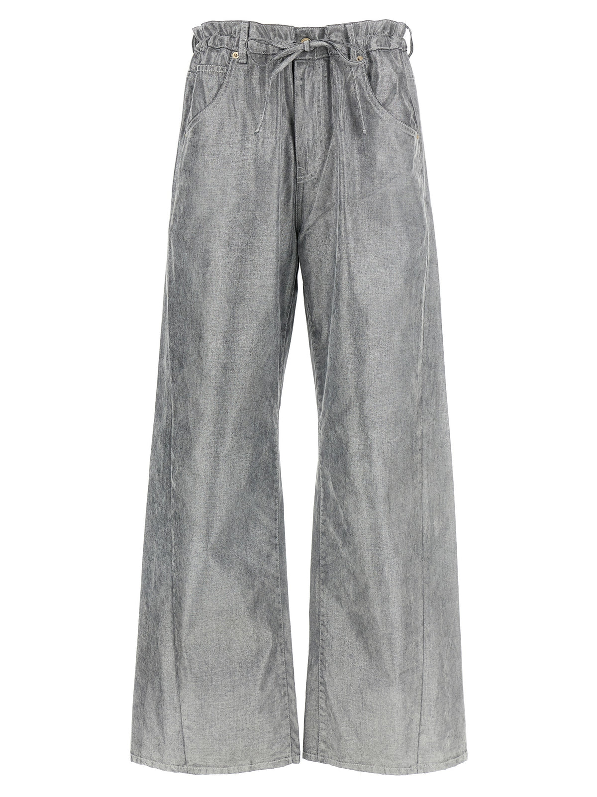 Darkpark Silver Cotton Jeans Denim