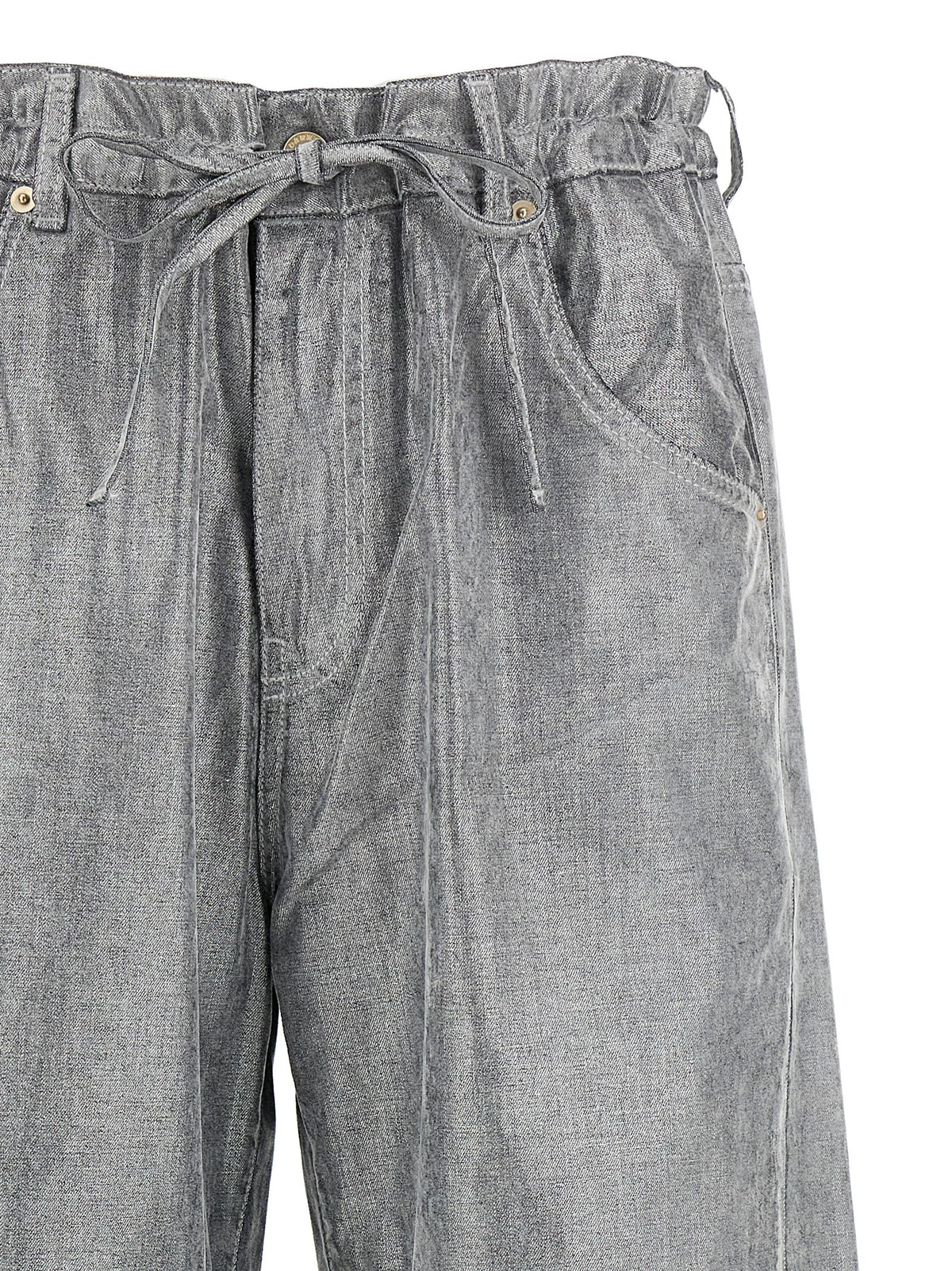 Darkpark Silver Cotton Jeans Denim