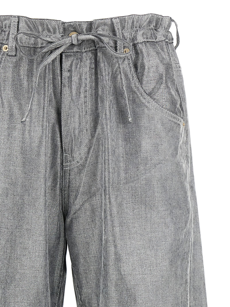 Darkpark Silver Cotton Jeans Denim