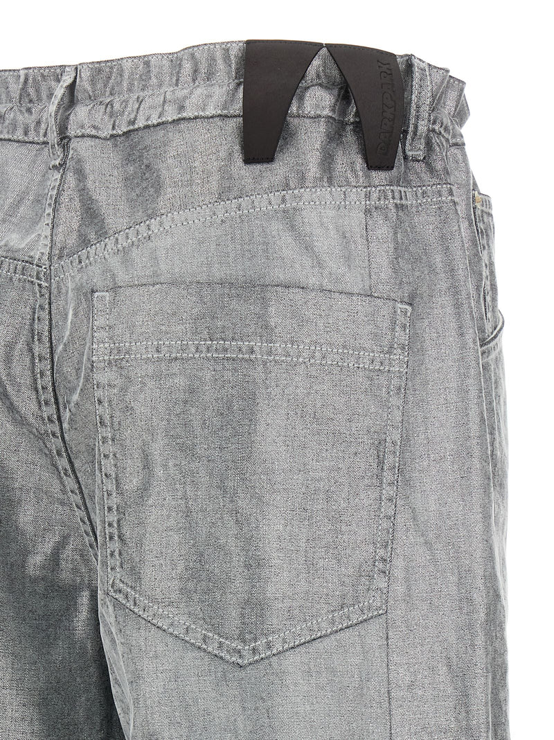 Darkpark Silver Cotton Jeans Denim