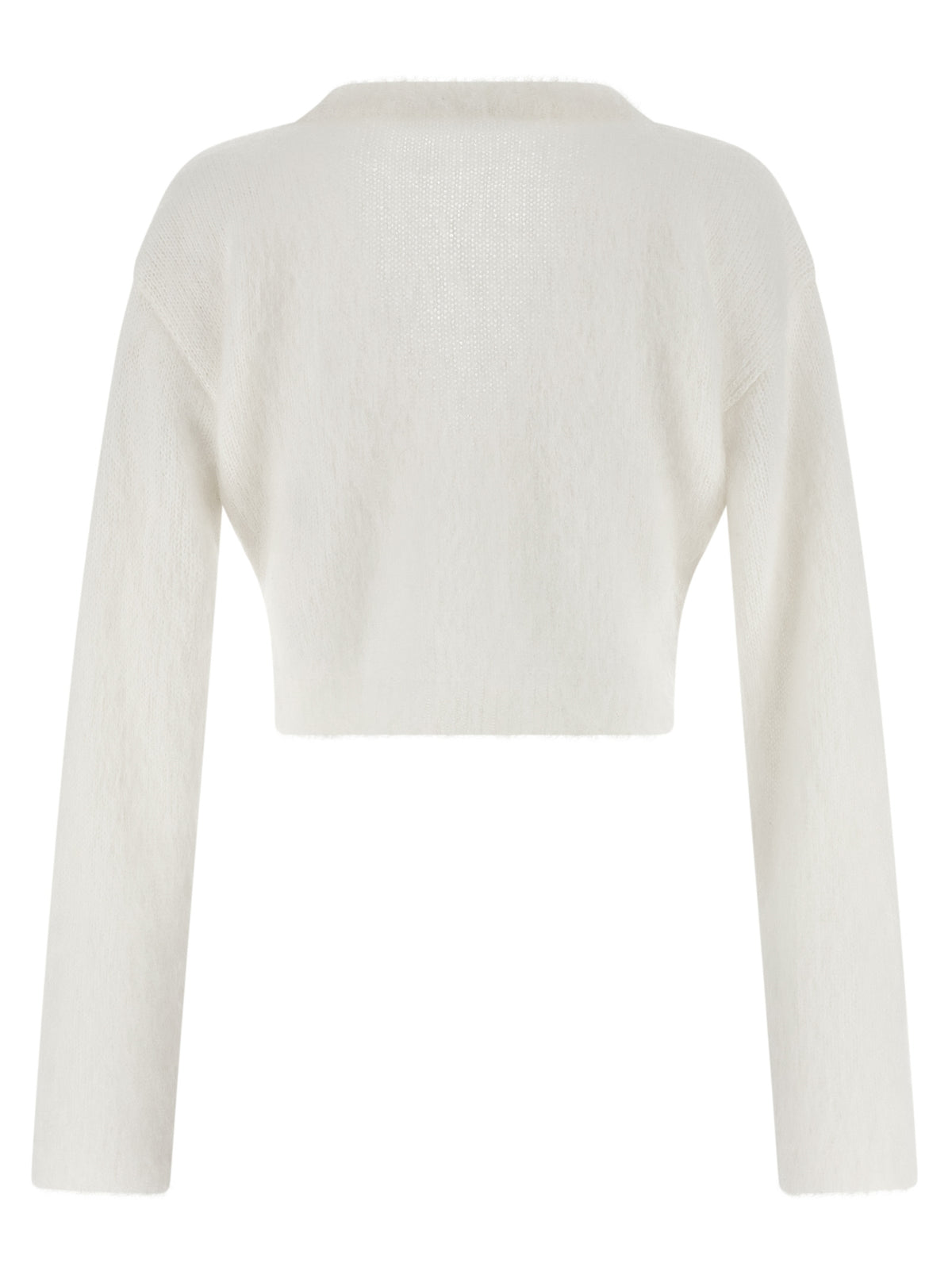 Alessandra Rich White Wool Cardigan