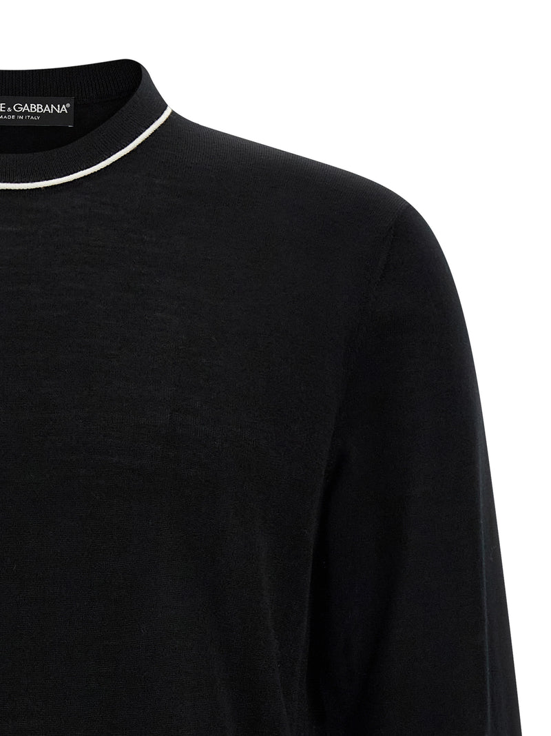 Cardigan Dolce & Gabbana noir en plumes de marabout