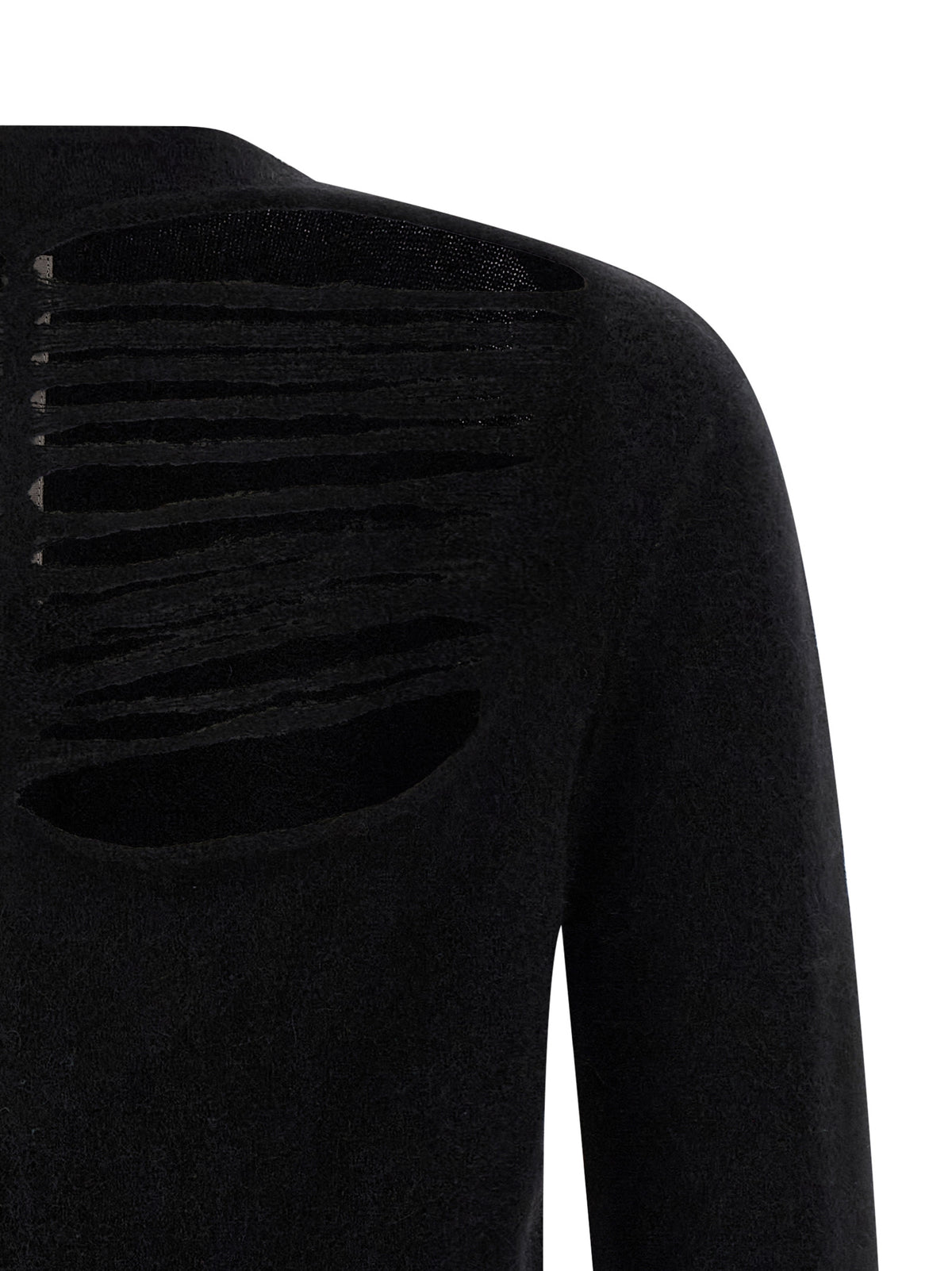 Rick Owens Black Wool Cardigan