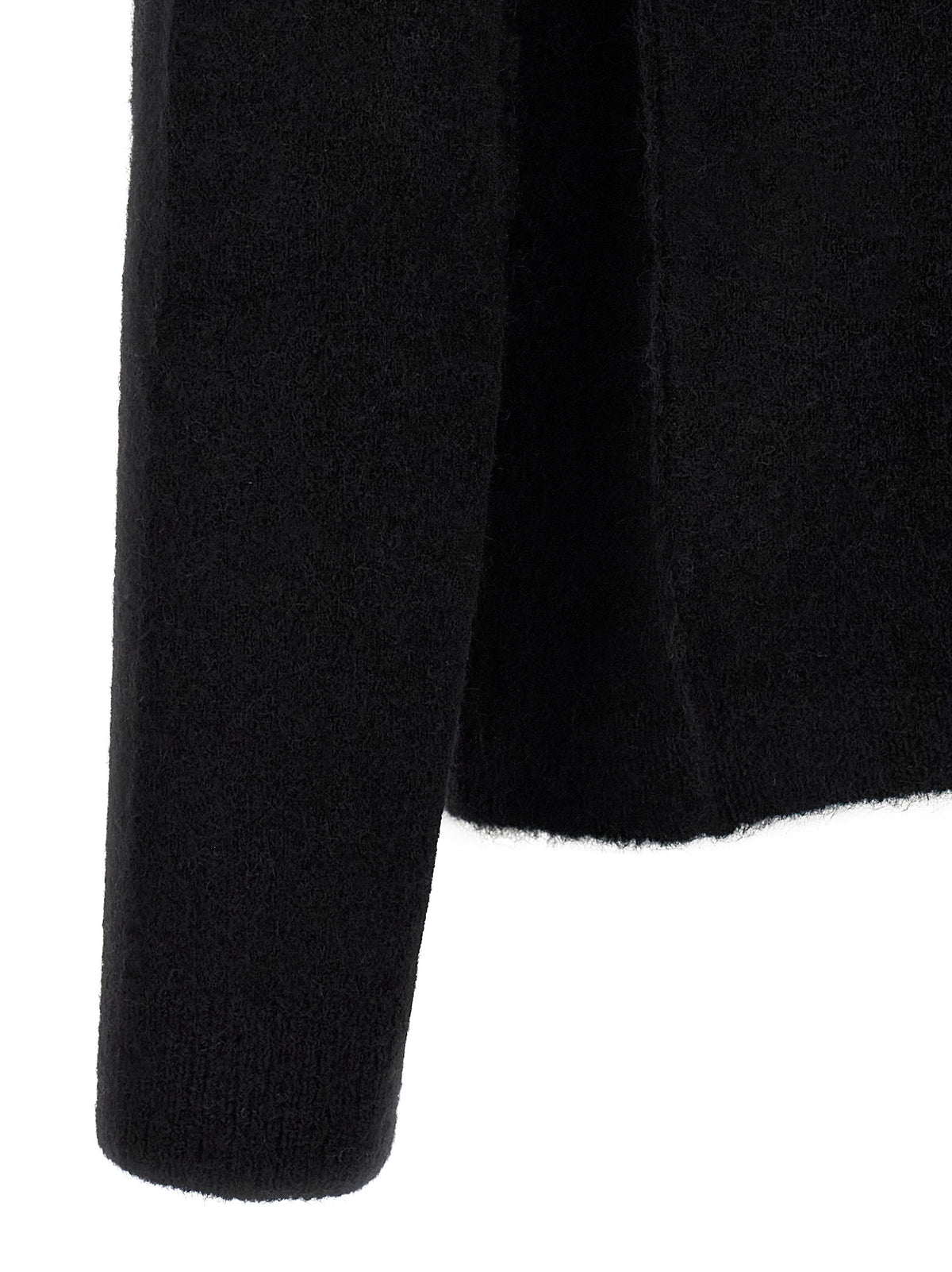 Rick Owens Black Wool Cardigan