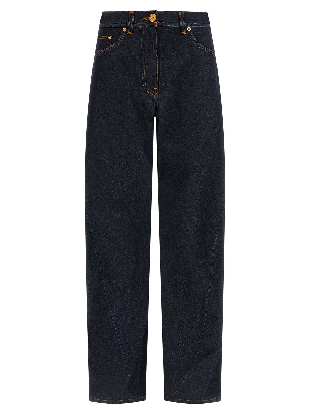 Jean Versace taille haute en coton bleu