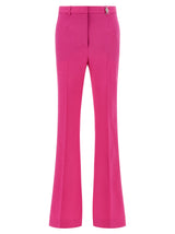 Versace Fuchsia Virgin Wool Flared Pants