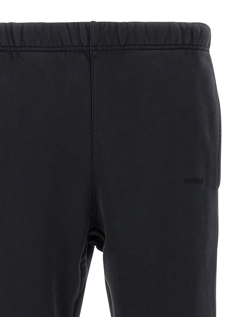 PURPLE Black Cotton Joggers (Workout Pants)