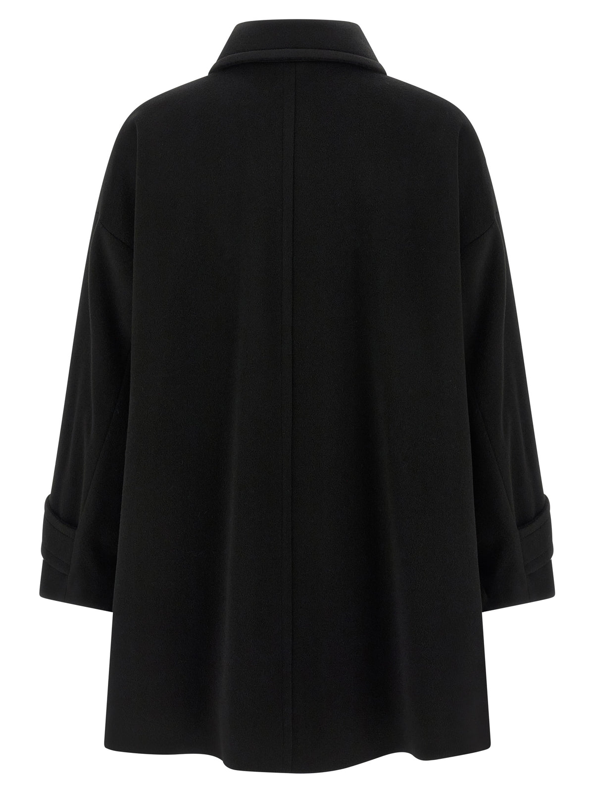 Manteau en laine vierge noir Alberto Biani