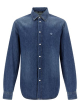 Versace Blue Cotton Blouse
