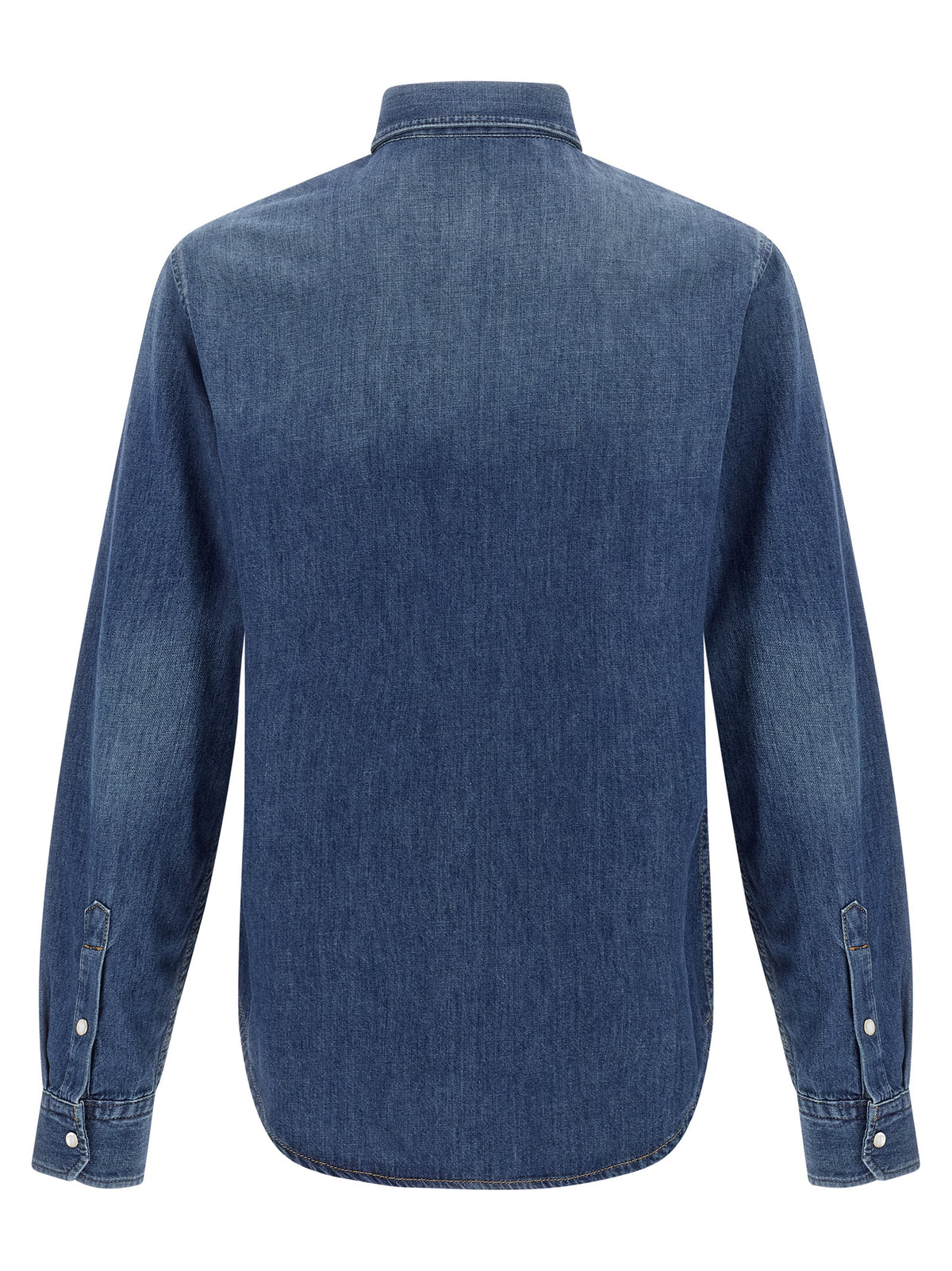 Versace Blue Cotton Blouse