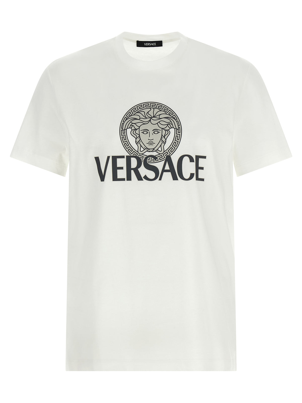 T-shirt bicolore en coton Versace
