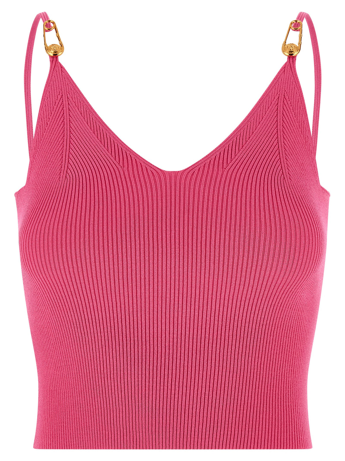 Versace Fuchsia Viscose Sleeveless T-Shirt