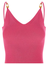 Versace Fuchsia Viscose Sleeveless T-Shirt
