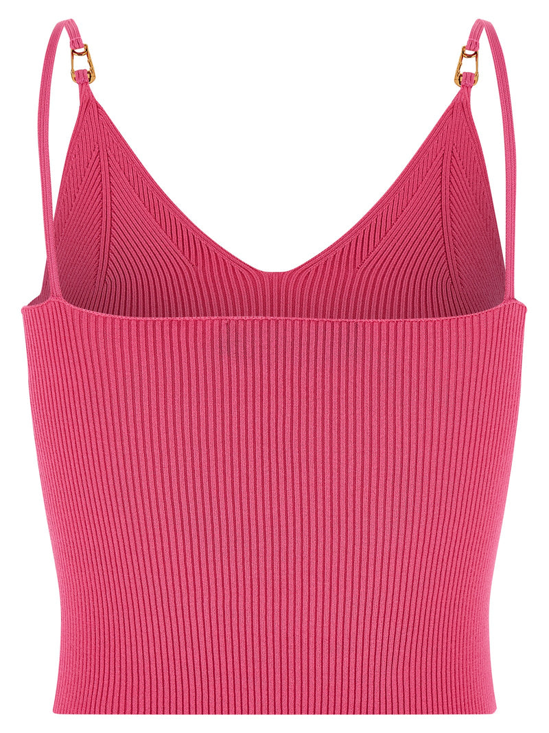 Versace Fuchsia Viscose Sleeveless T-Shirt
