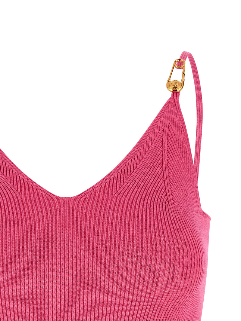 Versace Fuchsia Viscose Sleeveless T-Shirt