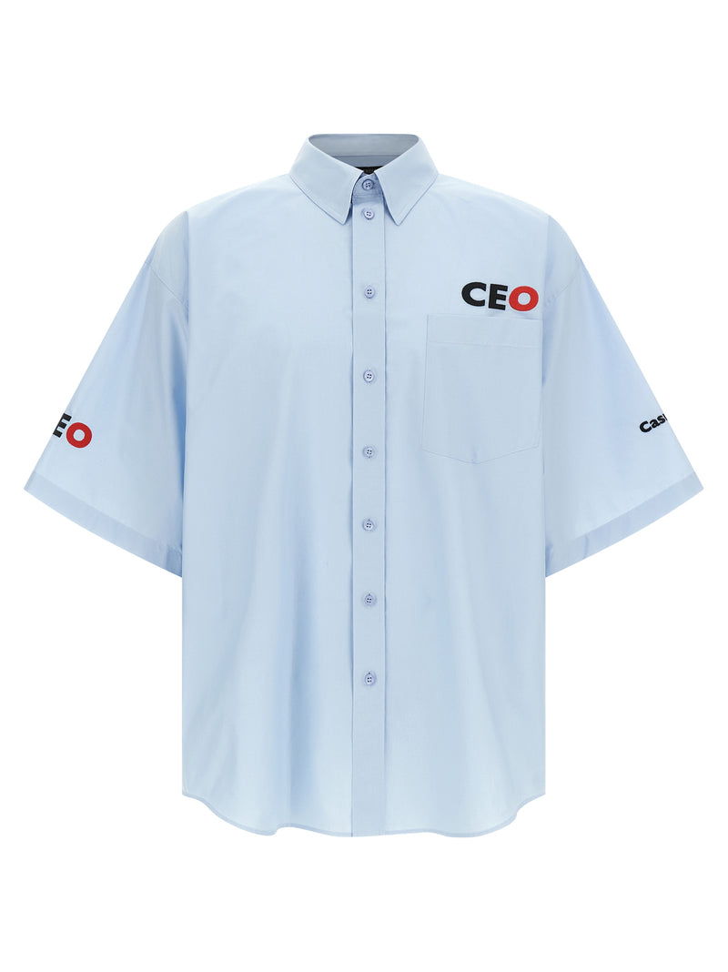 Balenciaga Blue Cotton Blouse - Iconic Style for Modern Gentlemen