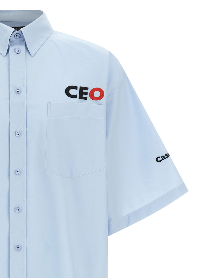 Balenciaga Blue Cotton Blouse - Iconic Style for Modern Gentlemen