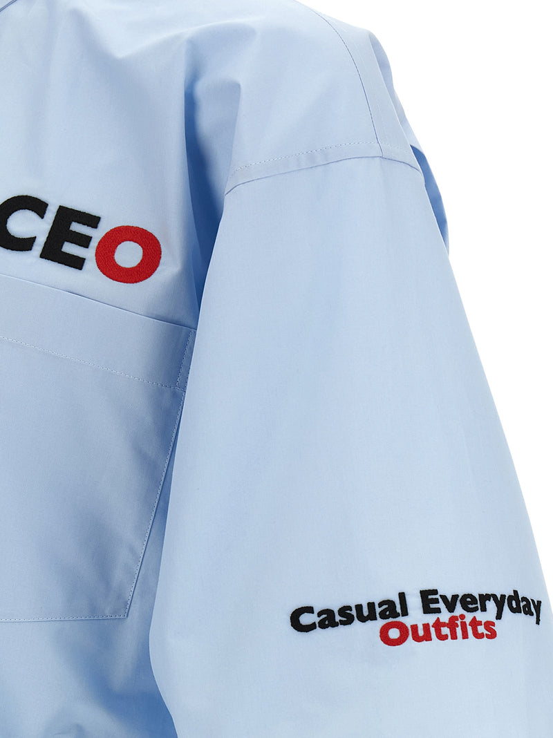 Balenciaga Blue Cotton Blouse - Iconic Style for Modern Gentlemen