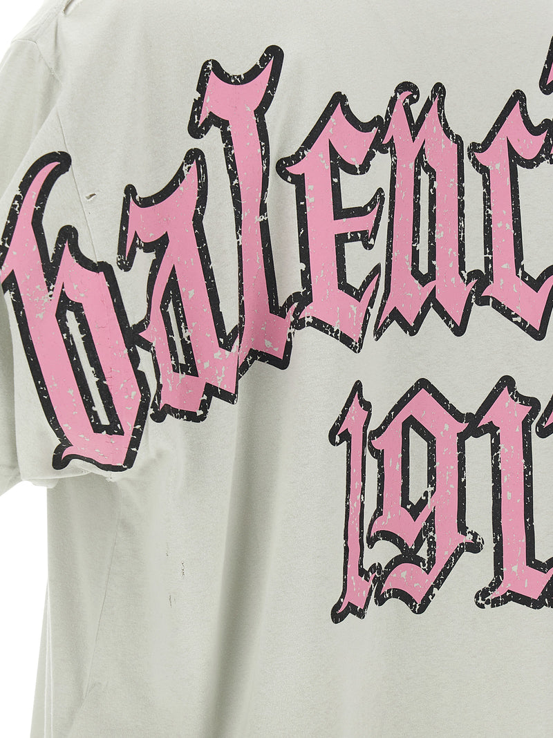 T-shirt Balenciaga en coton beige