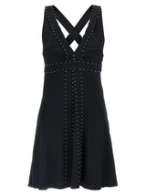 Giovanni Bedin Black Acetate Short Dress