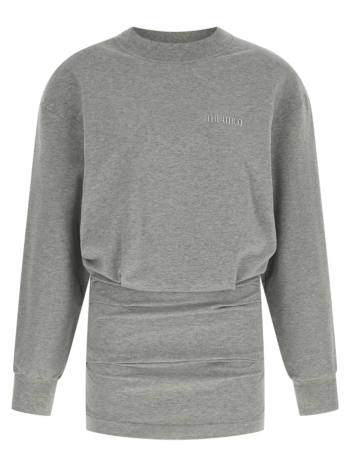 The Attico Gray Cotton Short Dress