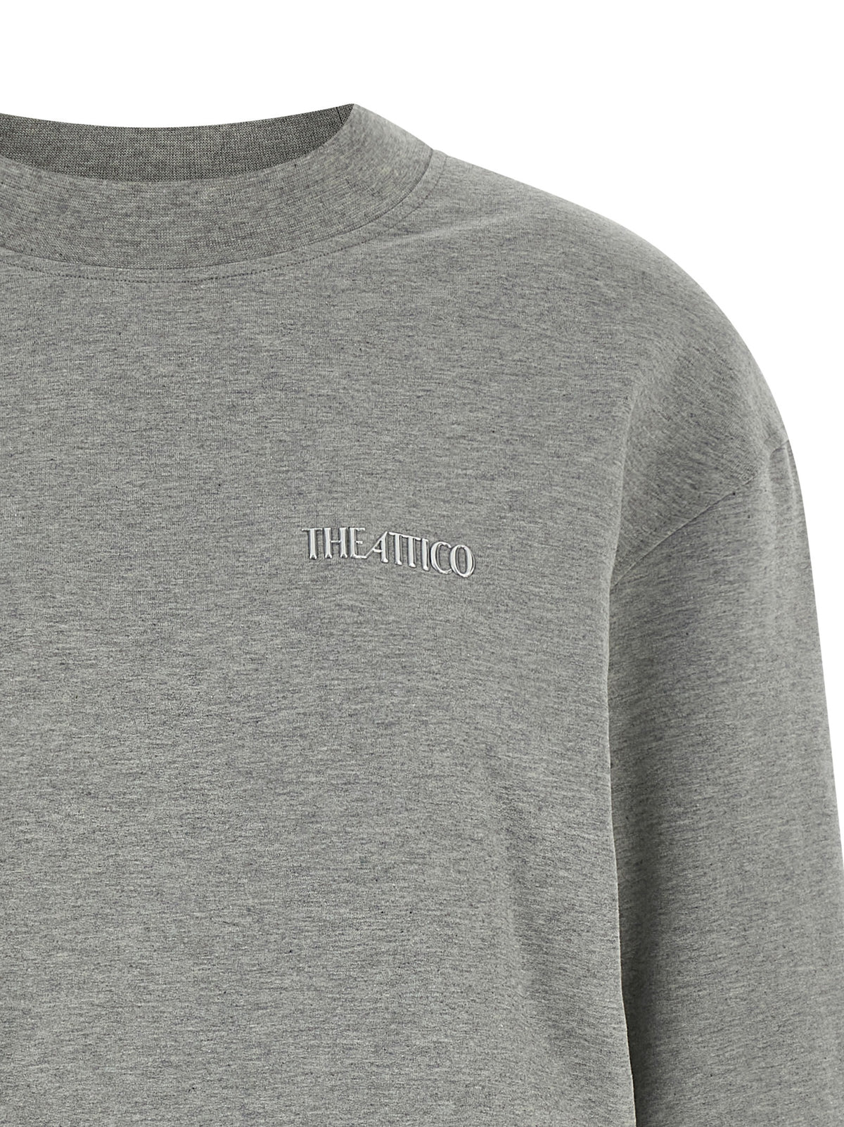 The Attico Gray Cotton Short Dress