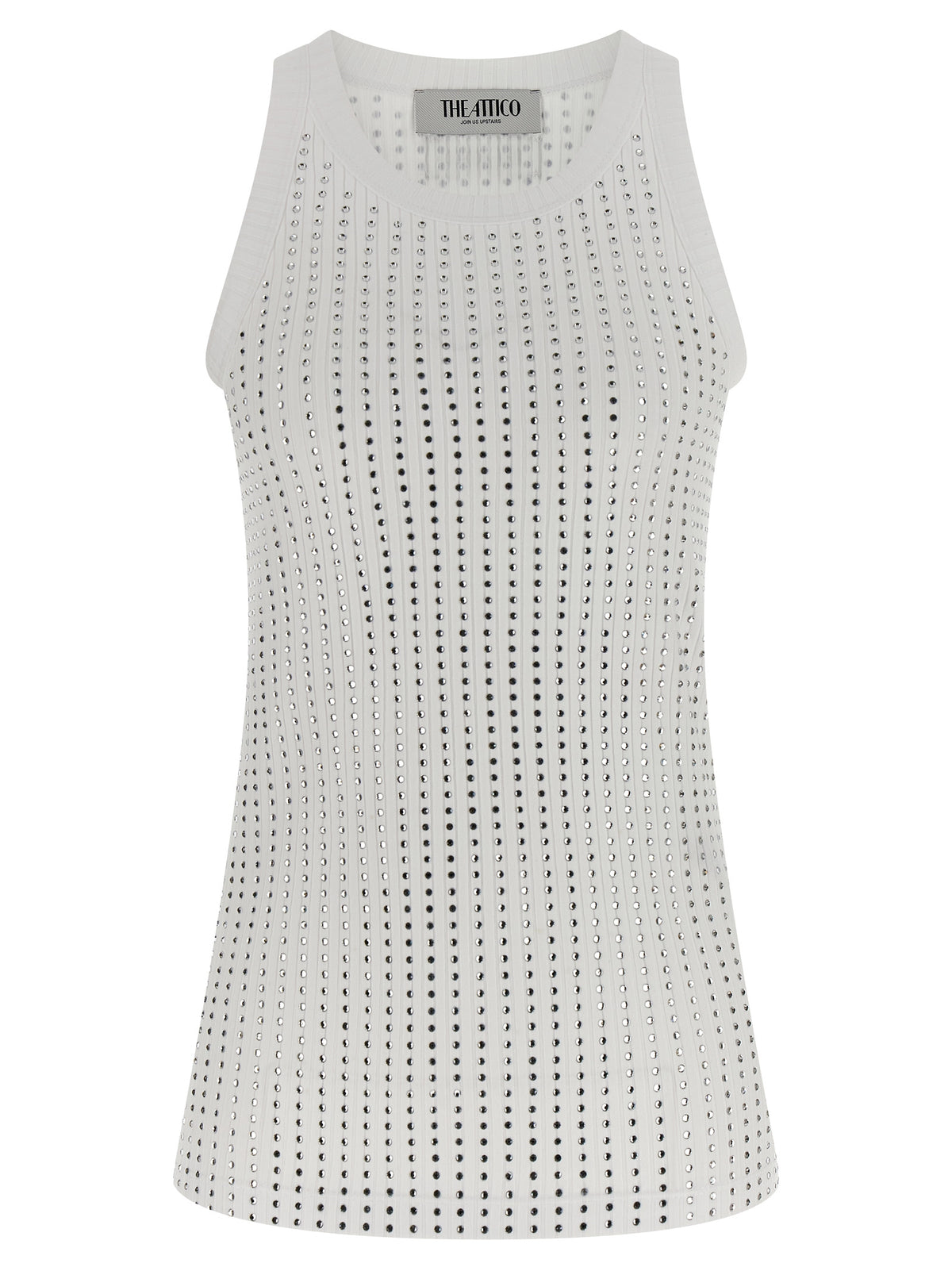 T-shirt sans manches The Attico en coton blanc