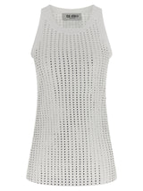 T-shirt sans manches The Attico en coton blanc