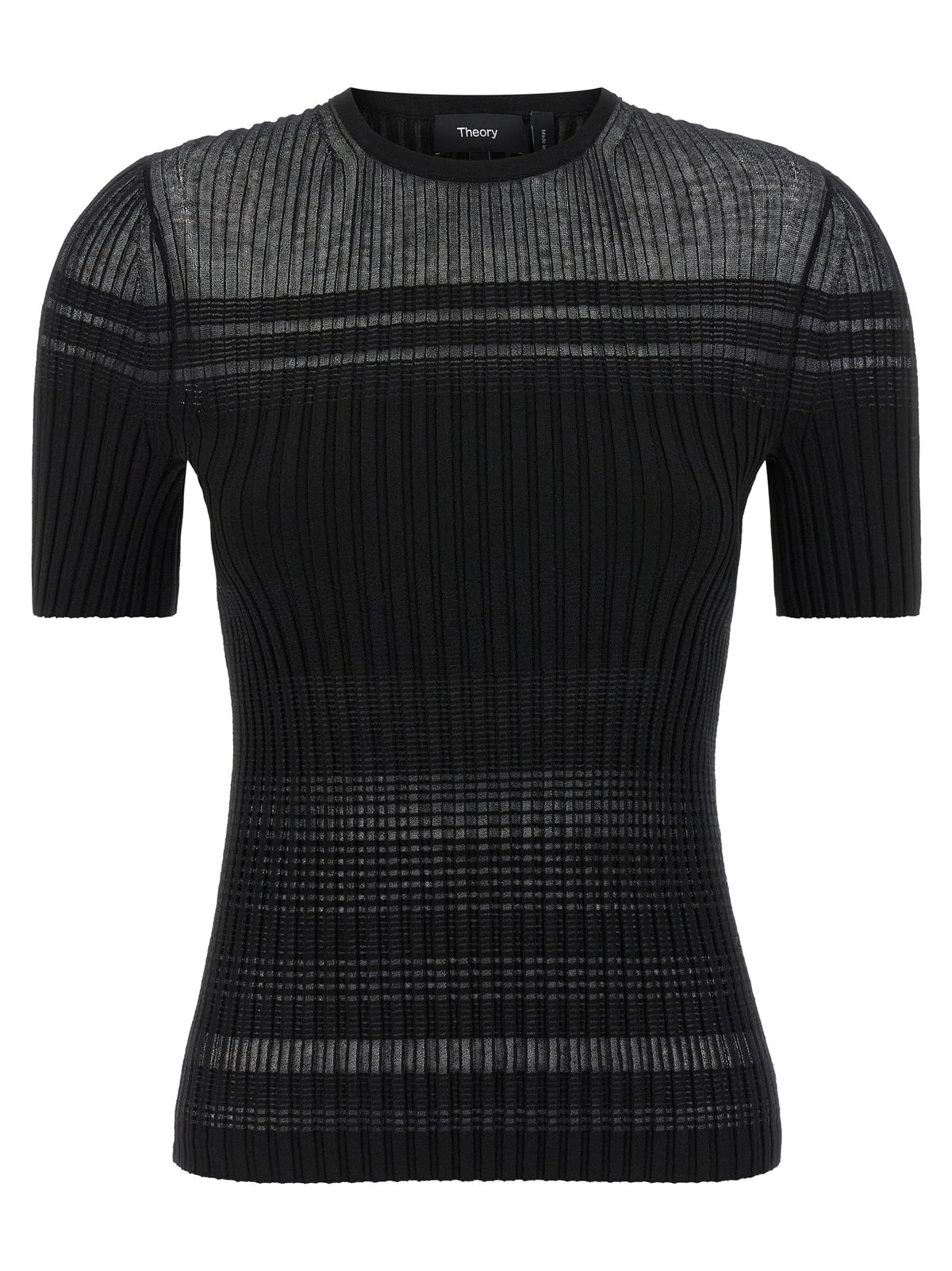 T-shirt noir Theory en viscose