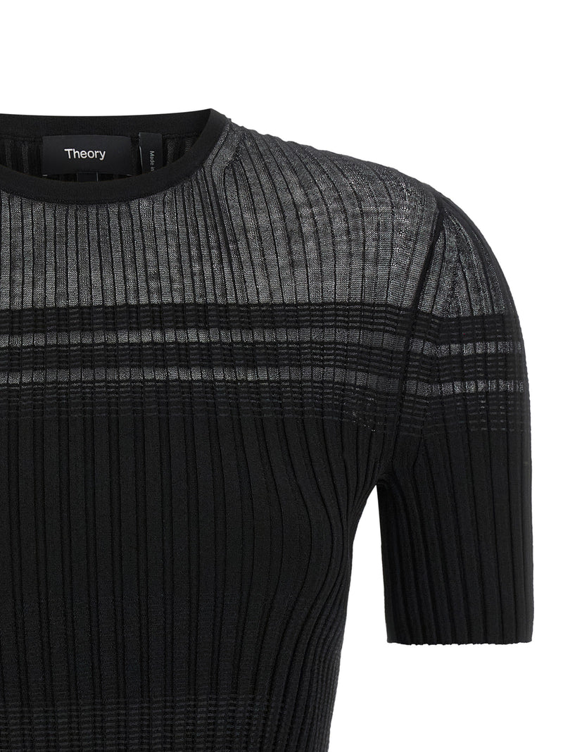 Theory Black Viscose T-Shirt