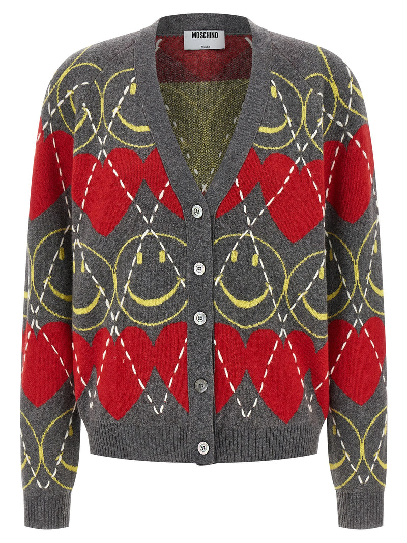 Moschino Multicolor Wool Cardigan